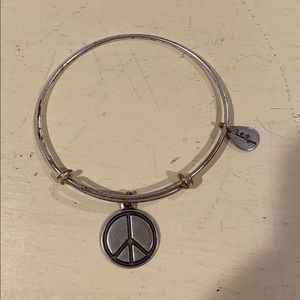 Silver Peace Sign Bracelet